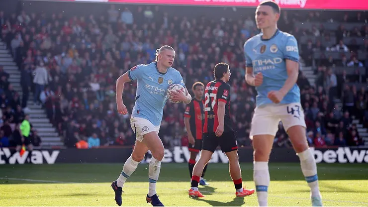 Manchester City juega contra el Bournemouth por la fecha 37 de la Premier League 2024-25.