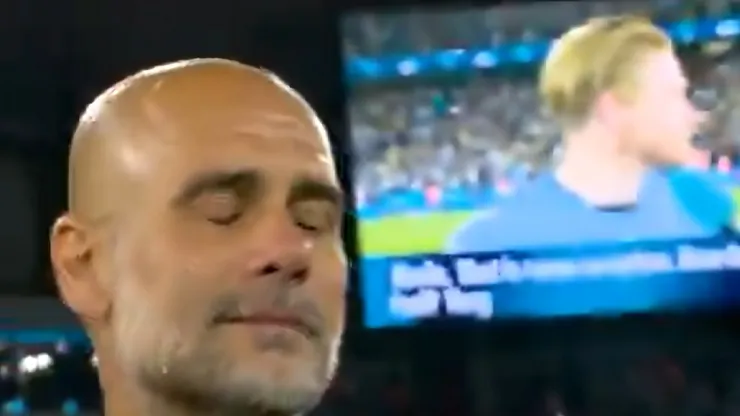 Pep Guardiola no pudo contener la emoción en la despedida de Kevin De Bruyne del Manchester City.