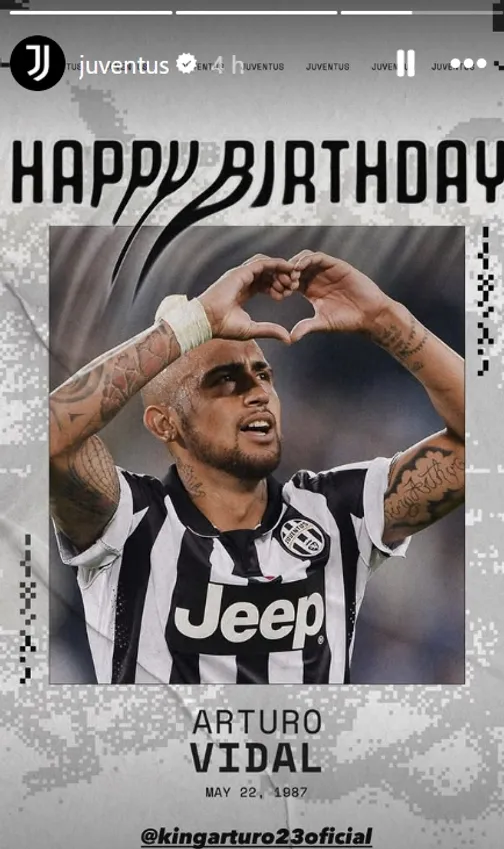 Vidal recibió el saludo de la Juventus