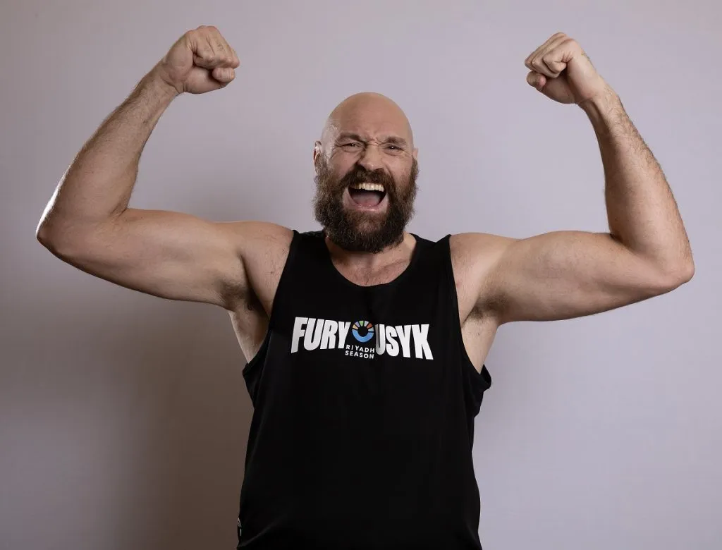 Tyson Fury posa para un retrato antes su combate vs. Oleksandr Usyk (Getty Images).