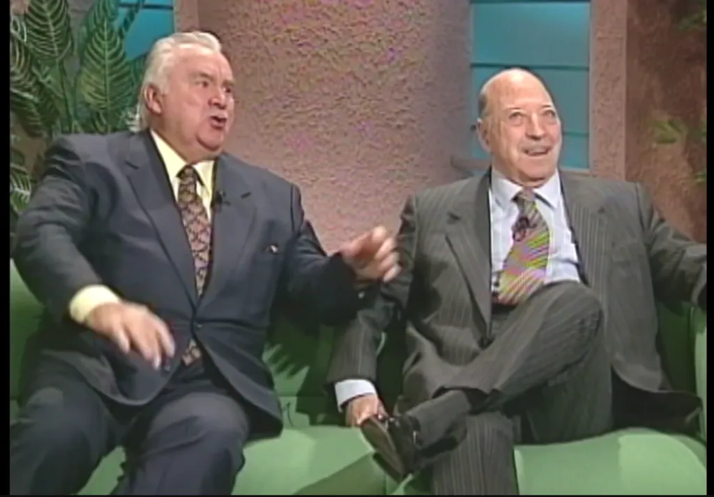 A finales de los 90, el programa Humanamente Hablando juntó a ambos profesionales en lo que fue la última entrevista juntos para televisión. Foto: Cada Día Mejor.