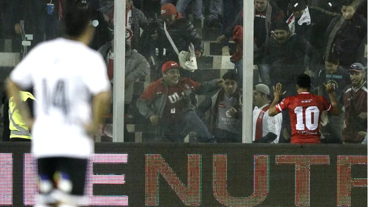 Uno de los momentos de gloria del goleador.