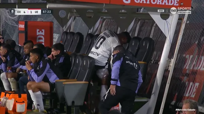 Aquino salió con dolor. (Captura TNT Sports).