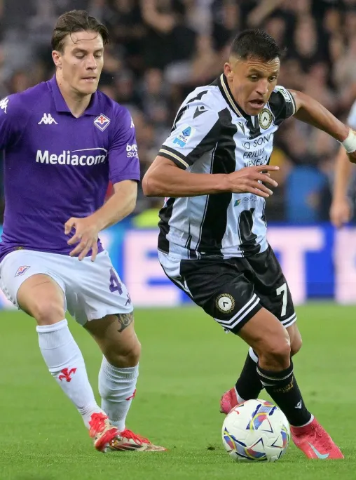 Alexis Sánchez jugó como titular en el que pudo ser su último partido con Udinese. Foto: Udinese.