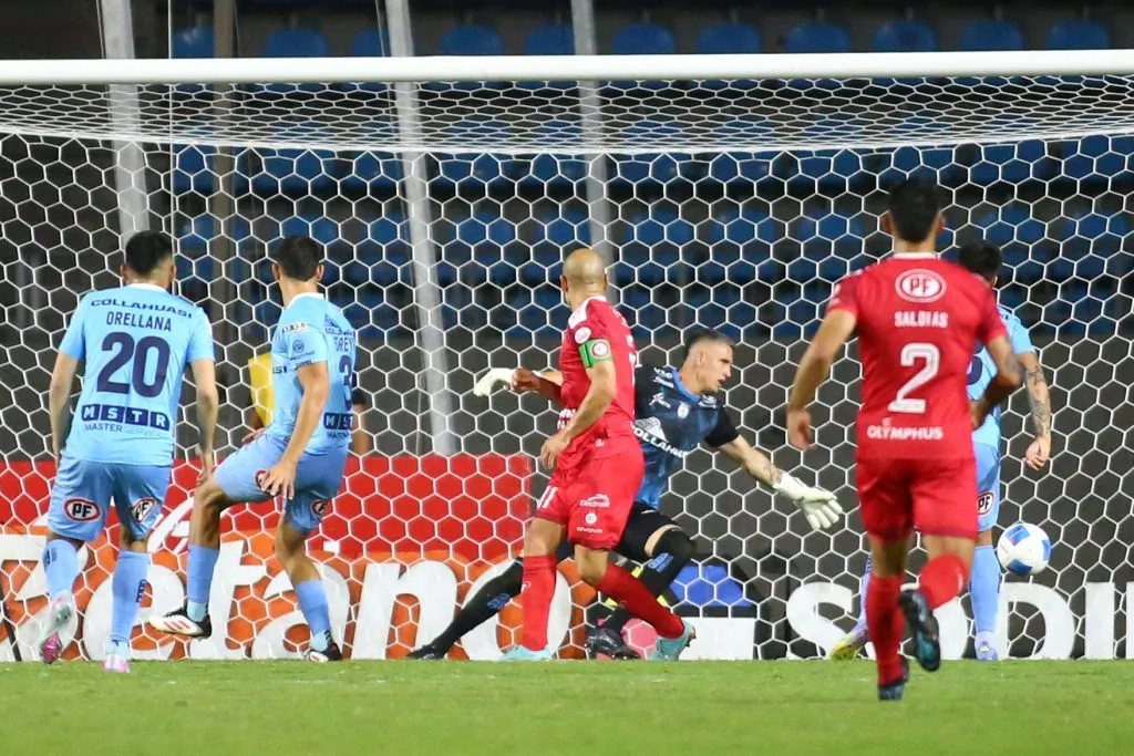 Sebastián Sáez anotó el único gol del duelo ante Iquique. (Alex Díaz/Photosport).