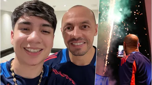 Jairo Vera estuvo con Marcelo Díaz de U de Chile en Brasil.