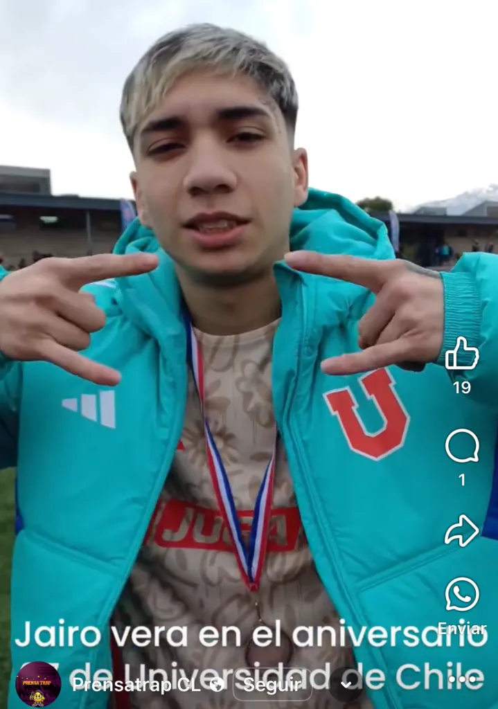 El cantante urbano chileno participó del aniversario 97 de la U.