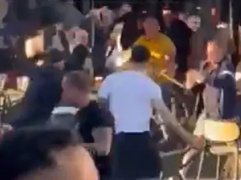 Video: batalla campal entre hinchas del Betis y Chelsea empaña la final