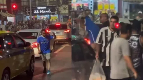 Complejo momento del hincha azul.