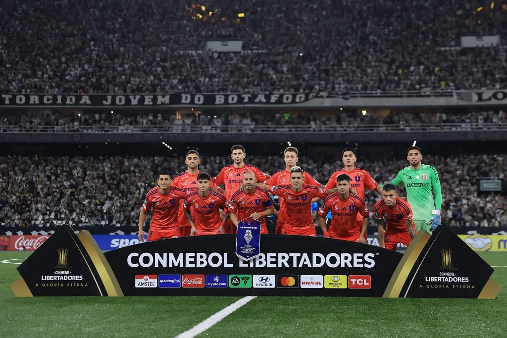 Así formó la U de Chile ante Botafogo. (Buda Mendes/Getty Images)