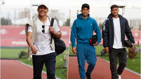 Los jugadores de la Roja en Juan Pinto Durán.
