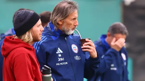 Ricardo Gareca en los entrenamientos de la Selección Chilena.