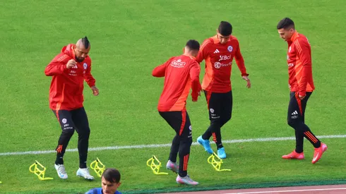 La Selección Chilena entrena en el Estadio Nacional.