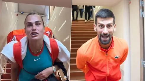 Aryna Sabalenka y Novak Djokovic
