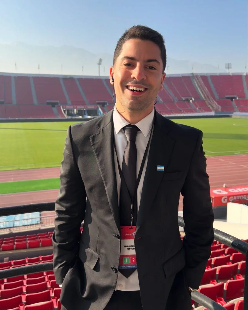 Gastón Edul en el Estadio Nacional en la previa del Chile vs Argentina. Foto: Instagram.