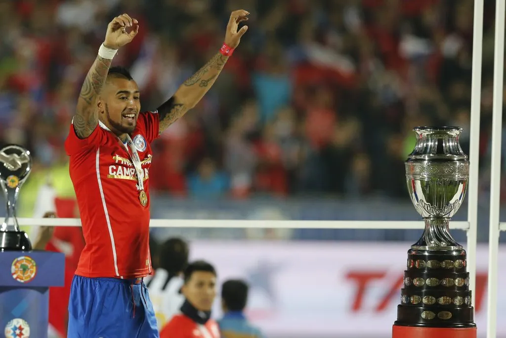 Arturo Vidal se mantuvo en la selección y fue campeón de Copa América. Foto: Marcelo Hernandez/Photosport