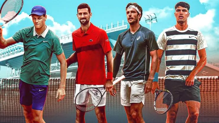 Sinner, Djokovic, Musetti y Alcaraz