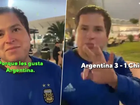 Hincha chileno es viral por ir a apoyar a... ¡Argentina!