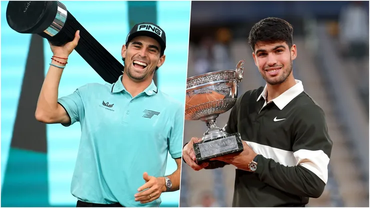 Joaquín Niemann y Carlos Alcaraz salieron campeones este domingo.