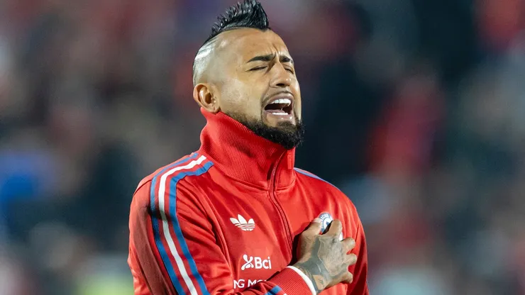 Arturo Vidal en el último partido de Chile en las Eliminatorias Sudamericanas.