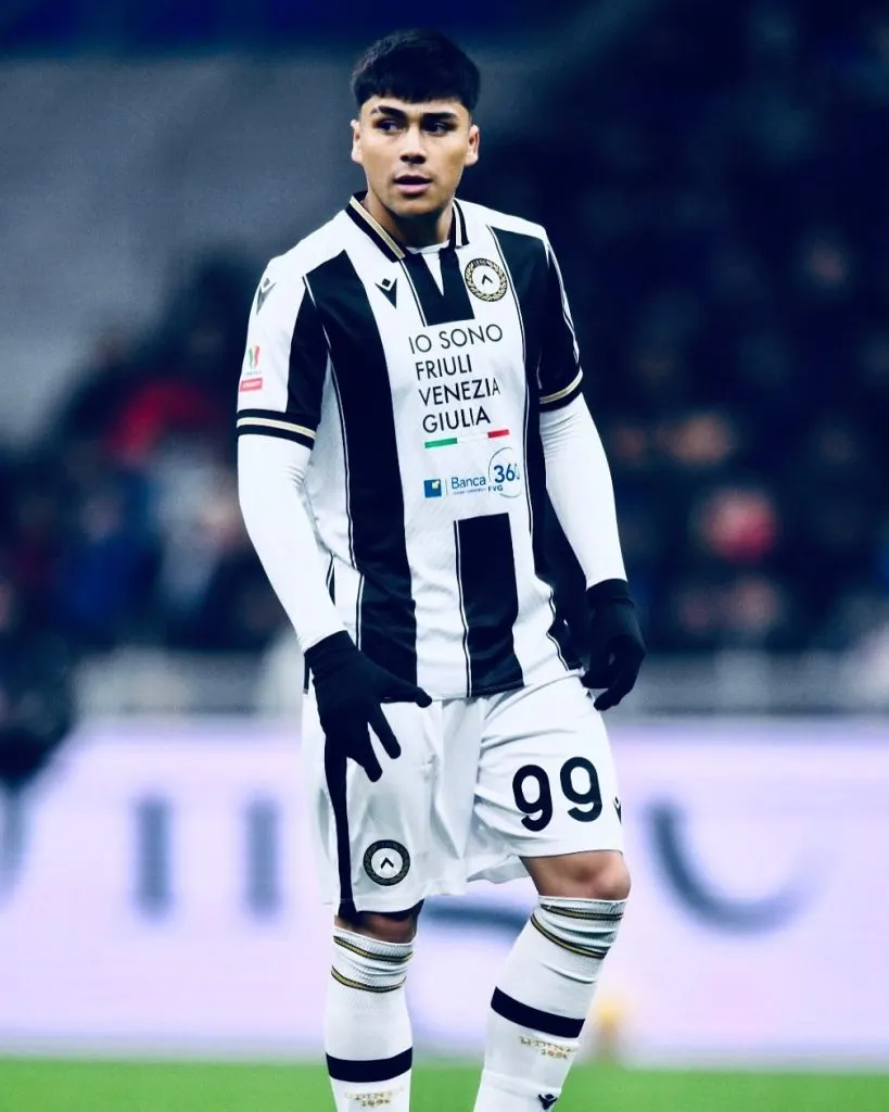 Pizarro jugó 29 minutos en Udinese en todo el año. Imagen: Instagram