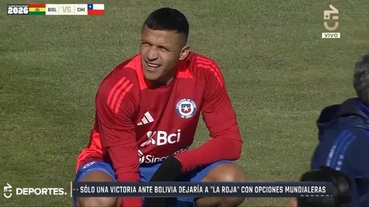 La selección chilena entrena con la altura en El Alto.