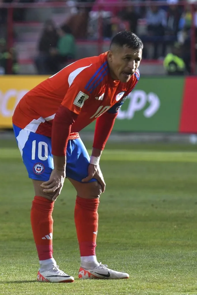 Alexis Sánchez durante el partido clasificatorio al Mundial 2026 ante Bolivia (Photosport).