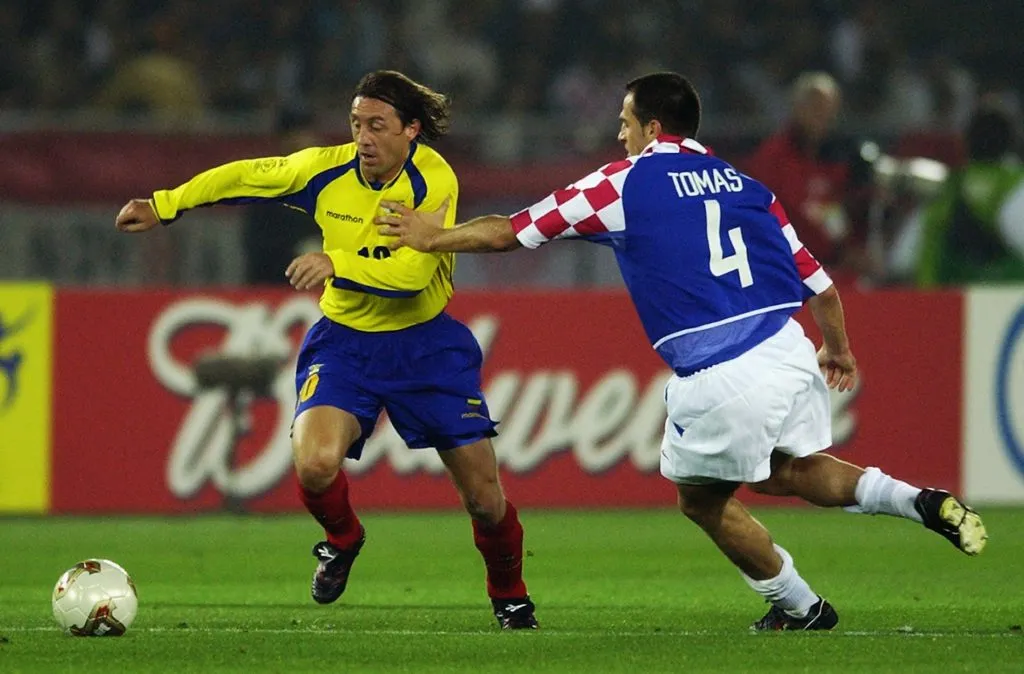 Álex Aguinaga en la Copa del Mundo de Corea y Japón 2002. Imagen: Getty