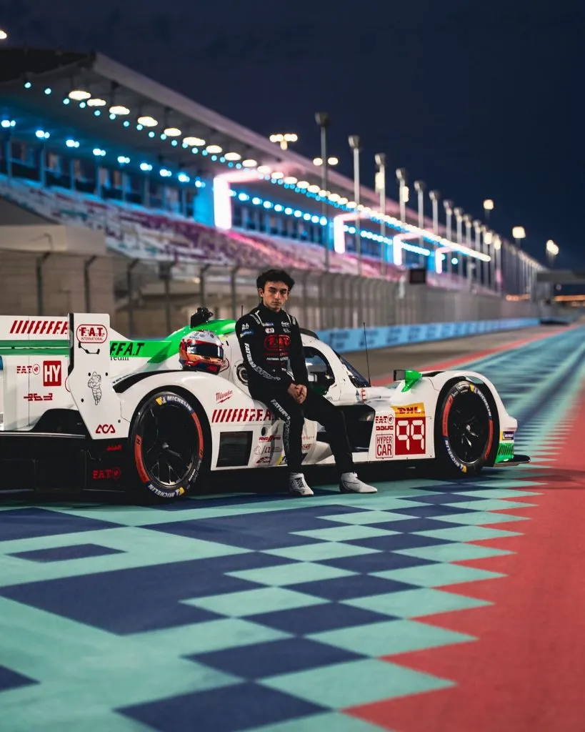 Nico Pino y el Porsche 963 con el que correrá en Le Mans. Imagen: Instagram