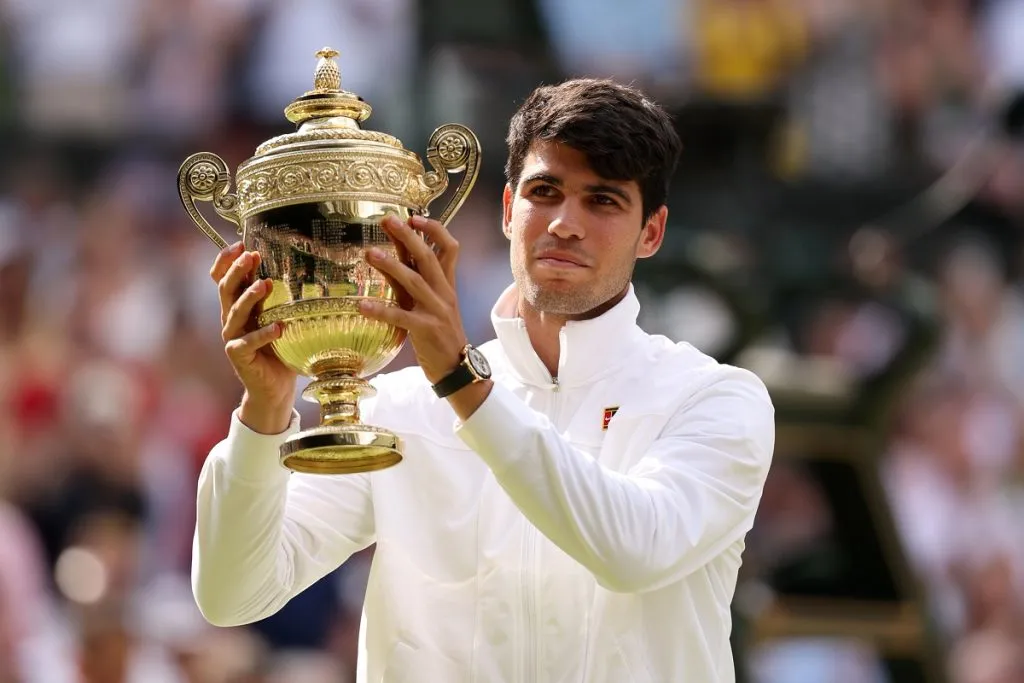 Carlos Alcaraz, campeón de Wimbledon 2024 (Getty Images).