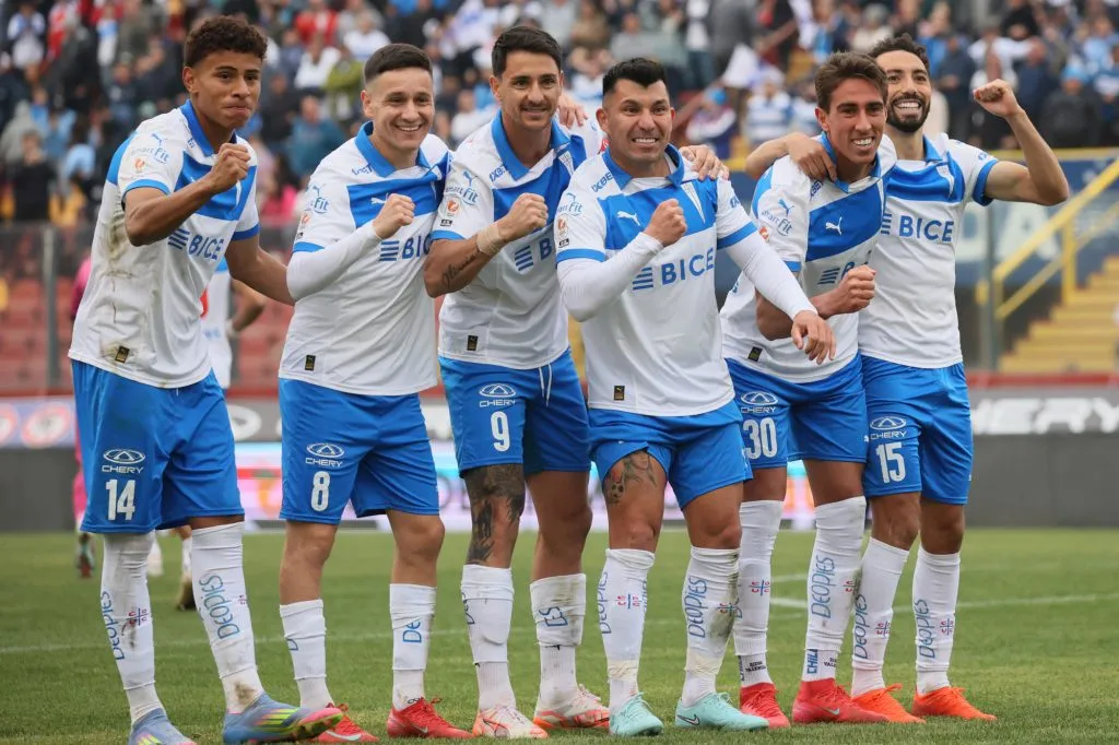 El festejo de la Católica contra Huachipato por la fecha 14 de la Liga de Primera.