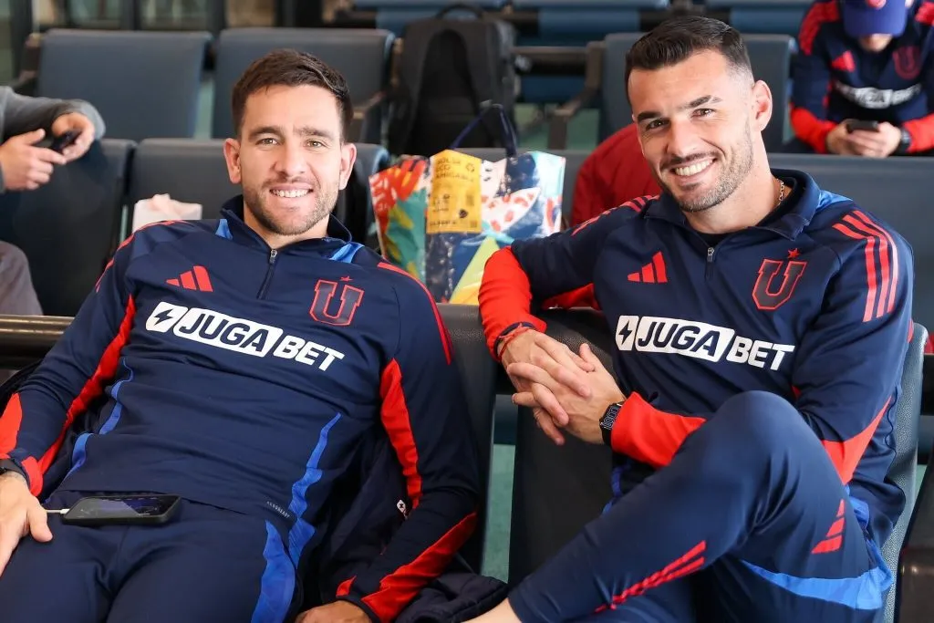 Formiliano con Matías Zaldivia antes de viajar a La Serena. Foto: U de Chile.