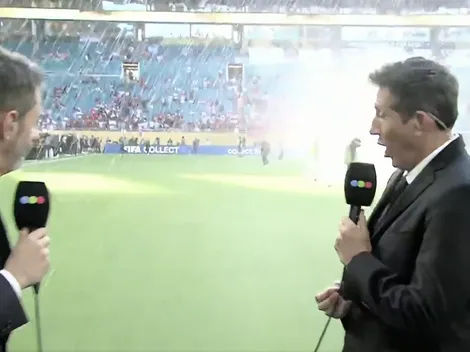 Momento épico: periodistas argentinos son mojados en vivo