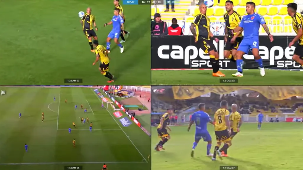 La jugada fue revisada desde diferentes ángulo determinando que no fue penal para la U.