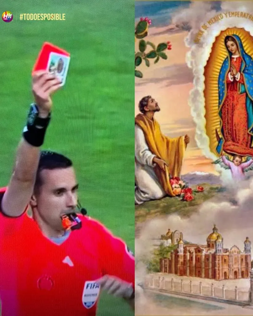 Esta es la estampita que mostró el juez FIFA por error al compañero de Carlos Palacios