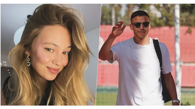 La novia de Alexis Sánchez lo acompaña en Chile.