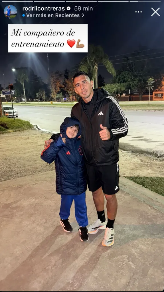 El Tucu Contreras cumple con su pauta de entrenamiento en Argentina.