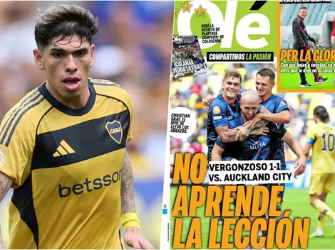 La cruel portada de Olé tras el papelón de Boca en el Mundial de Clubes
