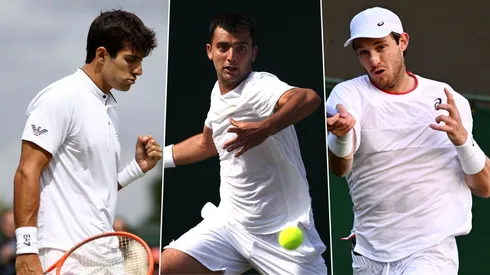 Cristian Garin, Tomás Barrios y Nicolás Jarry.