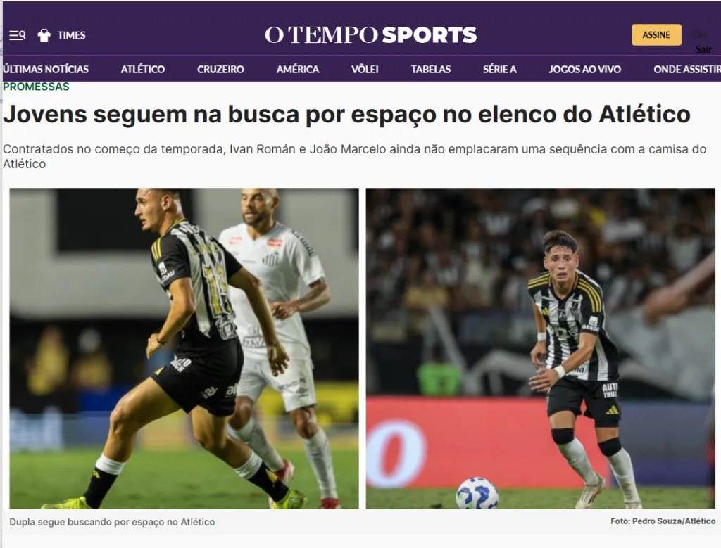 O Tempo resaltando a Iván Román en Brasil. Foto: Captura