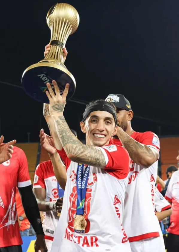 Todo valió la pena para Omar Fernández. (Foto: Independiente Santa Fe).