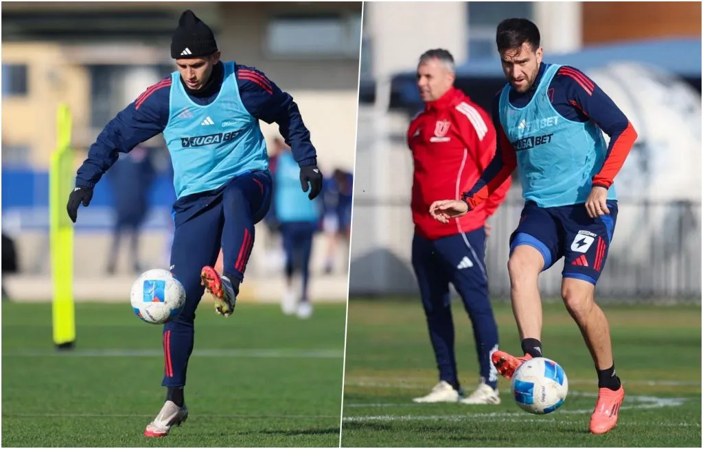 Los jugadores de U de Chile volvieron al fútbol en el CDA, con mucho frío en Santiago. Foto: U de Chile.