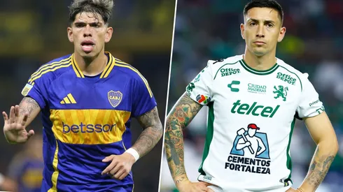 Carlos Palacios de Boca Juniors y Rodrigo Echeverría de Club León.