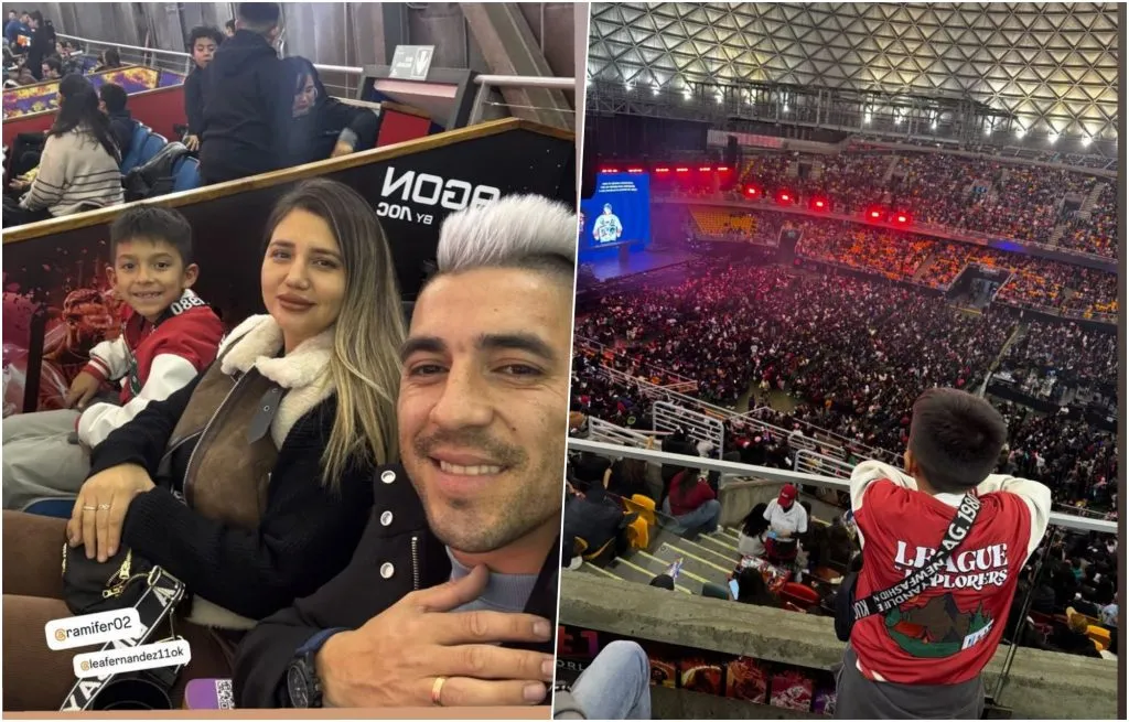 Leandro Fernández y Tamara acompañaron a su hijo Ramiro.