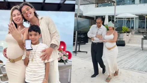 Amor total en la pareja del fútbol chileno.