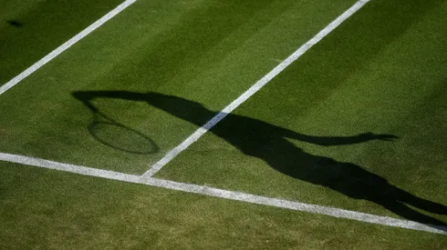 Sombra de un jugador en Wimbledon.