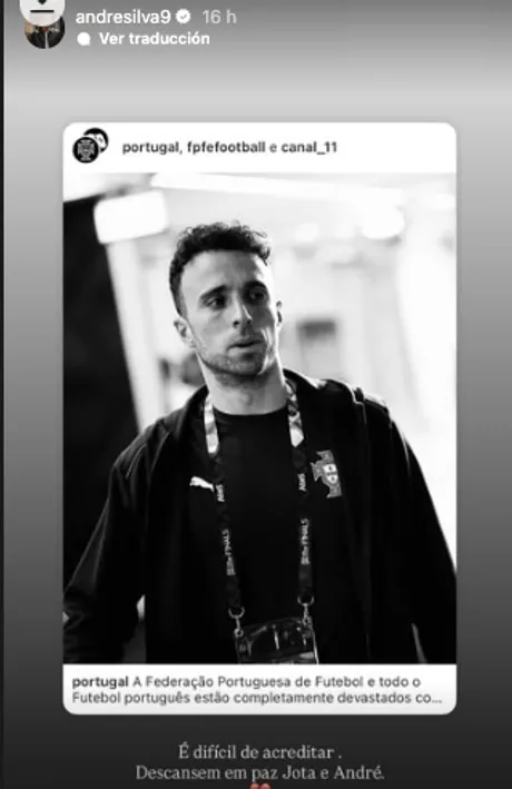 La historia de André Silva para despedir a Diogo Jota y su hermano