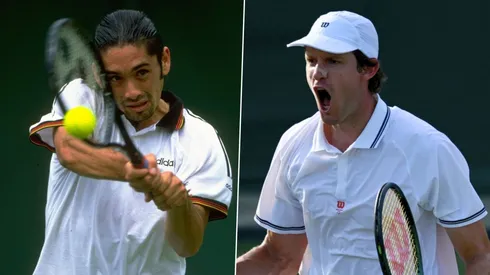 Marcelo Ríos en Wimbledon 97 y Nicolás Jarry en Wmbledon 25.