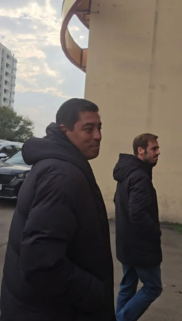 Nicolás Córdova junto a Felipe Correa en Santa Laura. Foto: Cristián Fajardo/RedGol