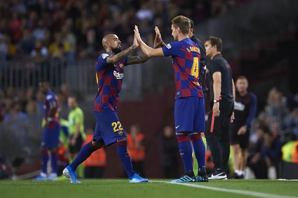 Rakitic y su amigo Vidal | Getty Images